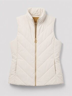 Michael Kors Cream Quilted Puffer Vest Women’s Size Small – New With Tags